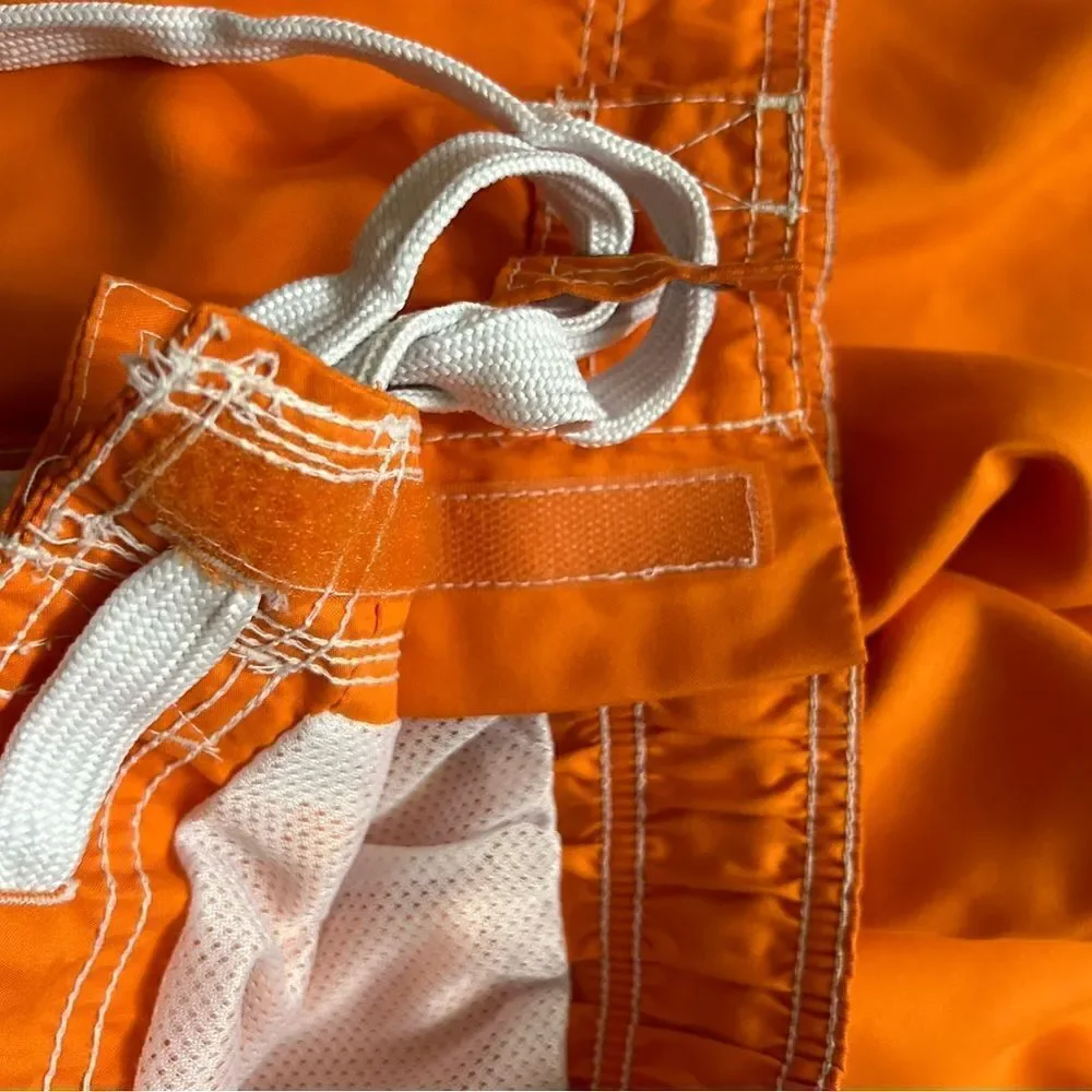 Ocean Pacific Men’s Orange Swim Trunks Size Large Lined Tie Waist